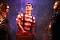 Brenann Stacker (left), Chris Acevedo and Eric G. Walter in THE ADVENTURES OF FeRb by Brian Hayes, directed by Jason Fleece, part of Pegasus Theatre Chicago’s 29th Young Playwrights Festival.
