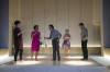 Kate Fry (from left), Celeste M. Cooper, Owais Ahmed, Emjoy Gavino and Jurgen Hooper in the Court Theatre production of Tom Stoppard's “The Hard Problem.