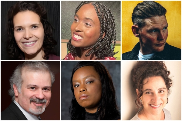 Pictured: Shattered Globe Theatre 2026/27 Season playwrights (top, l to r) Erika Sheffer, Phanésia Pharel and Oli Forsyth and directors (bottom, l to r) Lou Contey, Jasmine B. Gunter and Elizabeth Margolius.