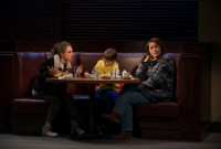 Madeline Weinstein (Wendy Gilbert), Jack Edward (Louis Gilbert) and Rebecca Spence (Mary Page Marlow) in Steppenwolf Theatre’s world premiere of Mary Page Marlowe, written by ensemble member Tray Letts.
