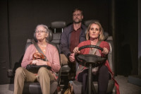 (left to right) Meg Thalken, Bruch Reed and Amy Montgomery in The Den Theatre’s production of FOUR PLACES.