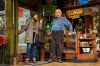 (L - R) Jenna Fischer, Francis Guinan and Chiké Johnson in Ashland Avenue at Goodman Theatre.
