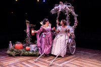 Jaeda Lavonne as Cinderella and Lillian Castillo as the Fairy Godmother in Marriott Theatre's Production of Rodgers and Hammerstein's Cinderella