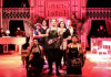 Nick Arceo (l to r), Jeff Pierpoint and Maurice Randle (second row, l to r) Jenny McPherson, Hanah Rose Nardone, Daniel Hurst, Jennifer Ledesma and Darren Patin (back, l to r) Aaron Benham, Elena Spiegel and Parker Guidry in Kokandy Productions’ GRAND HOTEL.