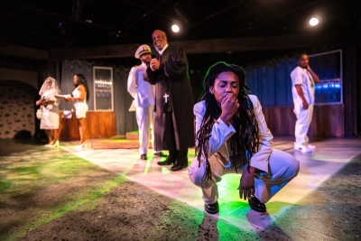 Irene Roach and cast in Hayward.
