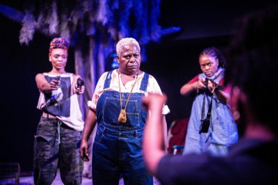 Rita Wicks, Michelle Renee Bester, and RjW Mays in Black Cypress Bayou at Definition Theatre.