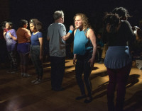Pictured (L to R) Ellen Maddow (Maeve), Ariana Burks (Sofia) and ensemble member Caroline Neff (Zuzu)