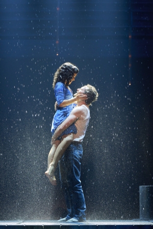 Alysha Deslorieux (Middle Allie) and Ken Wulf Clark (Middle Noah) in The Notebook.